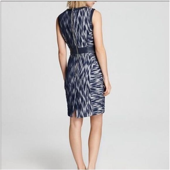 Milly Tweed Leather Trim Dress - Picture 2 of 6